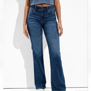 American Eagle Jeans Women's 4 Blue Favorite Boyfriend Stretch Low Rise